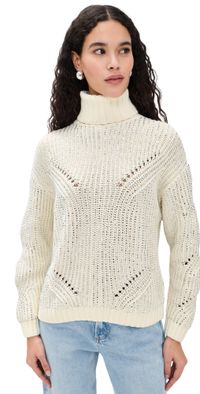 Retrofête Camden Embellished Sweater Ivory/Silver XS