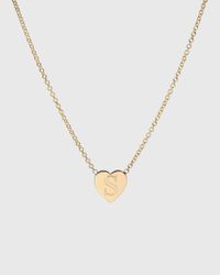 14k Gold Initial Heart Necklace