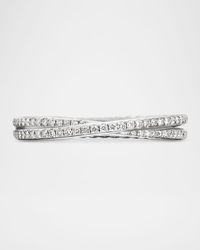 3.14mm DY Crossover Band Ring in Platinum