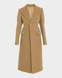 Tailored Wool Silk Melange Coat