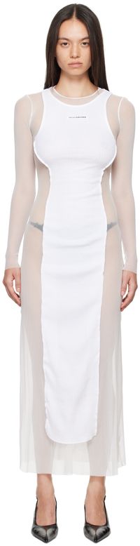Jean Paul Gaultier White 'The Long Petit Grand' Maxi Dress