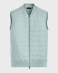 Men's Cotton Full-Zip Sweater Vest