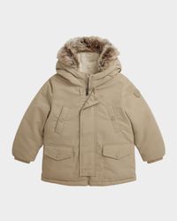 Boy's Anex Faux Fur-Trimmed Down Parka Coat, Size 2-7