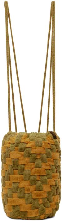 Isa Boulder SSENSE Exclusive Orange & Khaki Bottle Bag