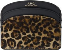 A.P.C. Brown & Black Demi-Lune Card Holder