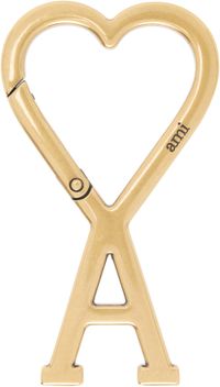 AMI Paris Gold Ami De Coeur Hook Keychain
