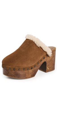 Larroudé Miso Wooden Platform Clogs Peanut 11