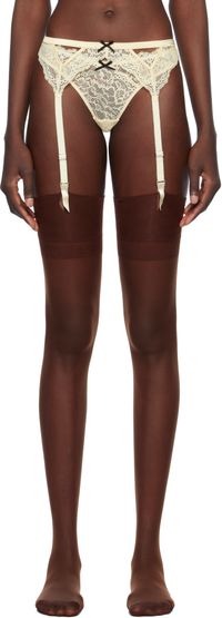 Fleur du Mal Off-White Bianca Lace Thong