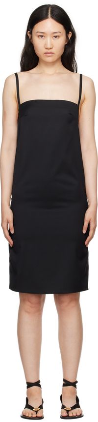 Loulou Studio Black Blanca Minidress