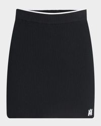 Rib-Knit Mini Skirt