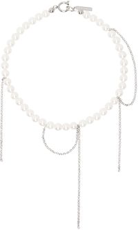 Justine Clenquet White & Silver Diana Necklace