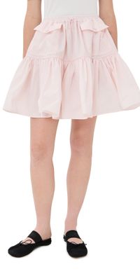 Cecilie Bahnsen Recycled Taffeta Blair Skirt Blush Pink 10