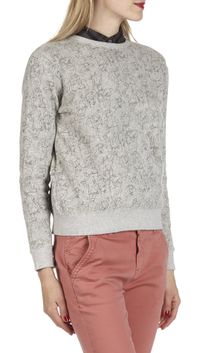 Swildens - Sweat col rond en molleton imprimé love - Taille L - Gris