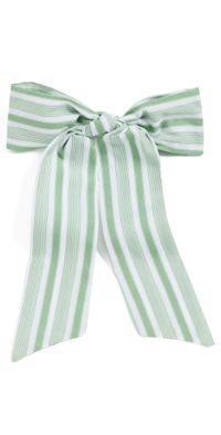 Hill House Home The Belle Bow Variegated Stripe, Apple Green One Size