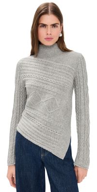 STAUD Sidney Sweater Heather Grey S