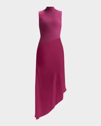 The Esme Mock-Neck Asymmetric Dress