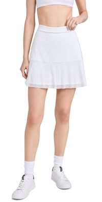 RLX Ralph Lauren 4-Way Stretch Eyelet Flare Skort Ceramic White S