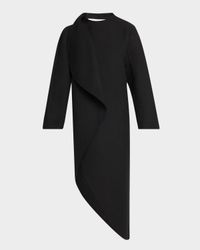 Asymmetric Wrap Long Coat