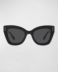 Acetate & Metal Butterfly Sunglasses