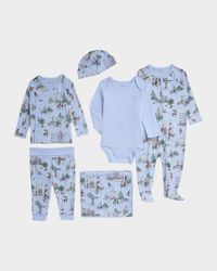 Boy's 6-Piece Interlock Cotton Gift Set, Size Newborn-9M