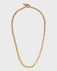 Gold Chain Toggle Necklace, 34"L