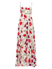 Women's Etta Floral Maxi Dress - Dianthus Large Red - Size 16