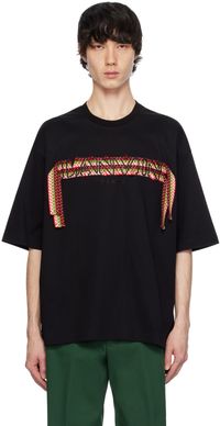 Lanvin Black Curb Lace T-Shirt