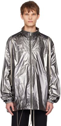 Rick Owens Coupe-vent surdimensionné gris acier édition Champion