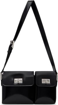 BY FAR Black Baby Billy Semi Patent Leather Bag
