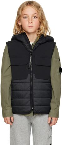C.P. Company Kids Kids Black Shell-R Mixed Vest