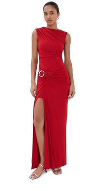 SIMKHAI Blaine Gown Crimson 12