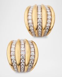 Diamond Earrings in 18K Yellow and White Gold