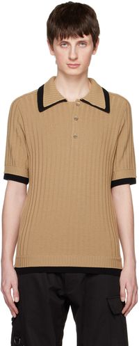 Moschino Brown Contrast Trim Polo