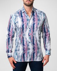 Men's Fibonacci Multi-Stripe Dress Shirt