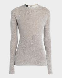 Textured Cashmere-Blend Knit Top