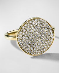 Medium Flower Ring in 18K Gold with Diamonds