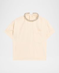 Ex T Crop Top with Crystal Collar