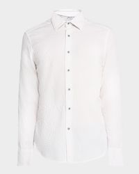 Men's Devonshire Paisley-Check Jacquard Button-Down Shirt