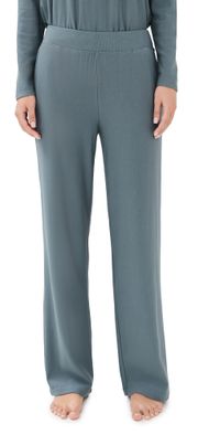 Eberjey Softest Sweats Straight Pants Stone Blue XS