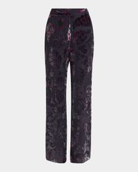 Devore Sheer Wide-Leg Trousers