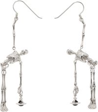 Vivienne Westwood Silver Skeleton Earrings