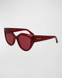 Classic Logo Acetate Cat-Eye Sunglasses