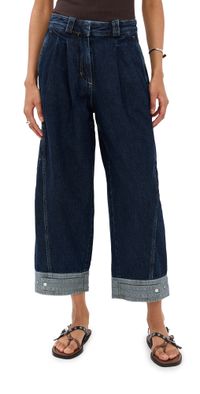 3.1 Phillip Lim Curved Wide Leg Cropped Pants Dark Indigo 2