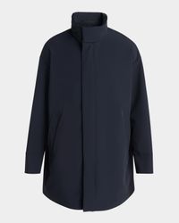 Men's Nylon Stretch Caban Coat