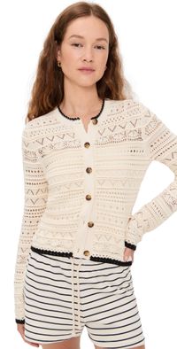La Ligne Mallory Cardigan Cream/Black L