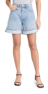 AGOLDE Dame Shorts: High Rise Baggy Cuff Tension 31