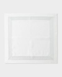 Silver Shimmer White New Border Napkin