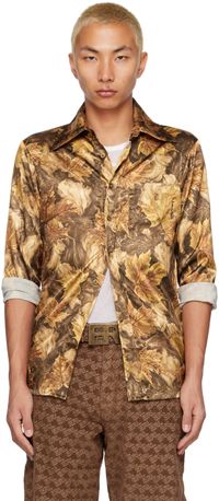 ERL Brown Printed Shirt