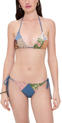 Zimmermann Lucky Cotton Mini Triangle Bikini Set Spliced 2