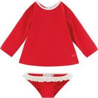 Bonpoint Baby Red Avita Swim Top & Briefs Set